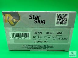 10 Rounds Rio .12 Gauge Slug 2 3/4 1 1/8 Ounce