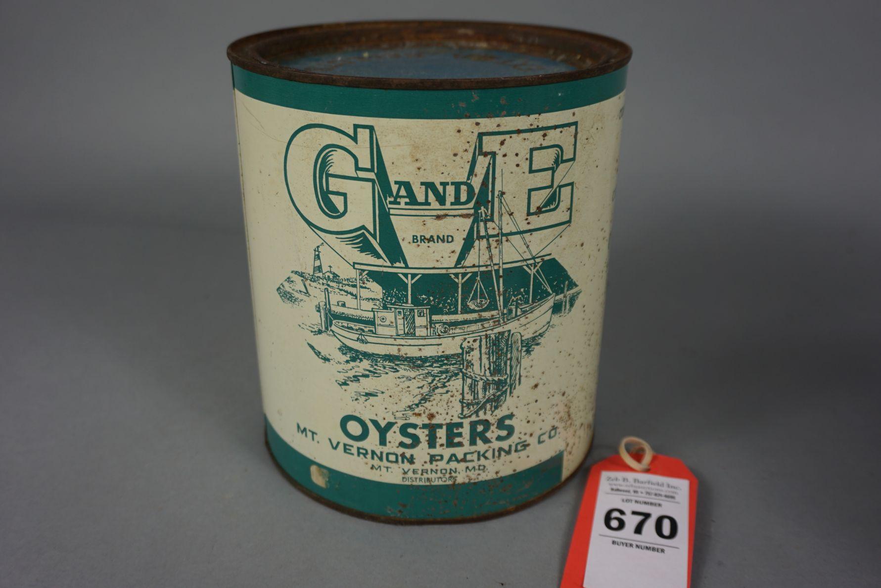 G&E OYSTER CAN