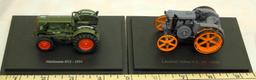 EARLY MODEL DIECAST TRACTORS ON BASE
