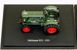 EARLY MODEL DIECAST TRACTORS ON BASE