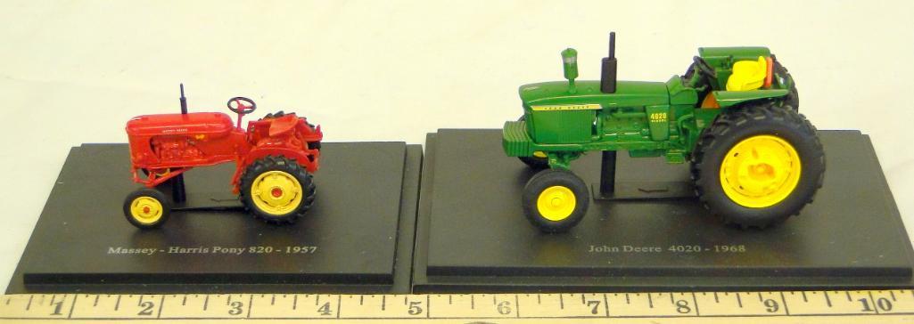 EARLY MODEL DIECAST TRACTORS ON BASE