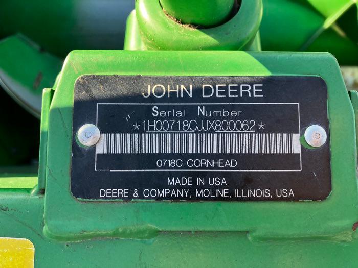 2018 JD 718C #1H00718CJJX800062