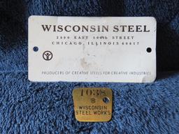 WI Steel Works - Asset tag and white sign
