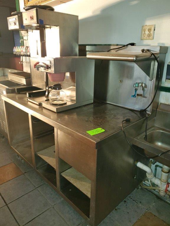 Stainless Steel Beverage Table - Contents not included