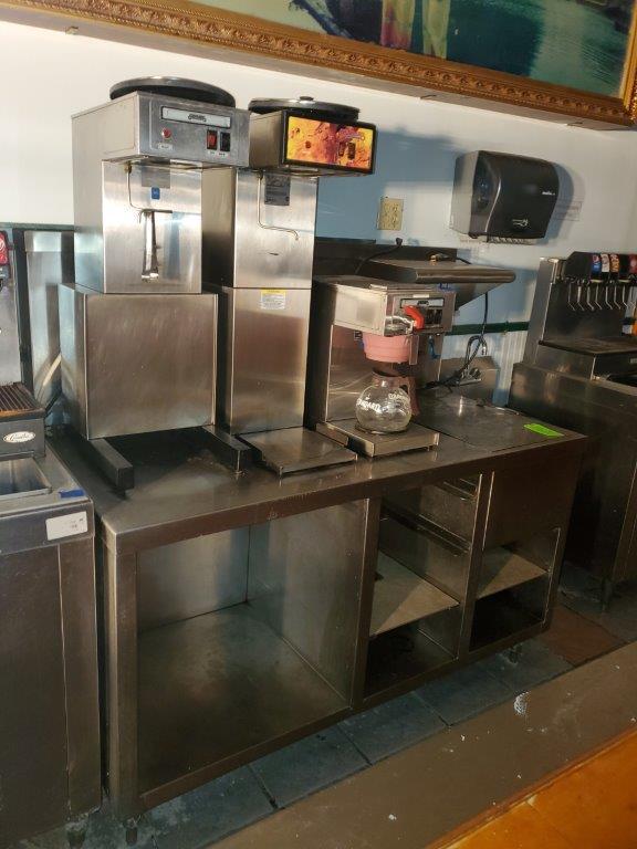Stainless Steel Beverage Table - Contents not included