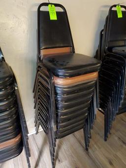 10 Stackable Chairs with Padded Seats