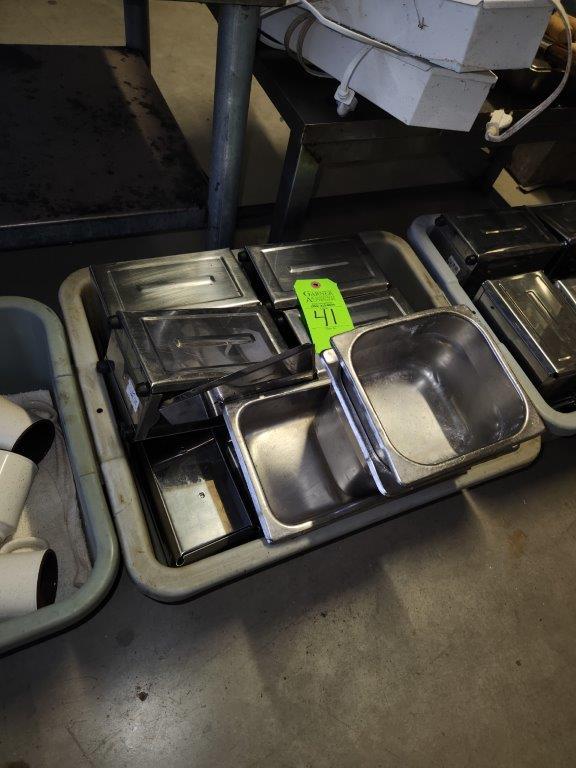 Tote of 10 Napkin Dispensers & SS Inserts