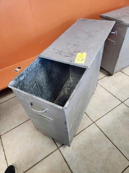 Galvanized Rolling Storage Bin