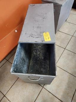 Galvanized Rolling Storage Bin