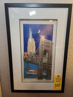 George Washington Bridge & Midtown Skyline by John Suchy #42/450