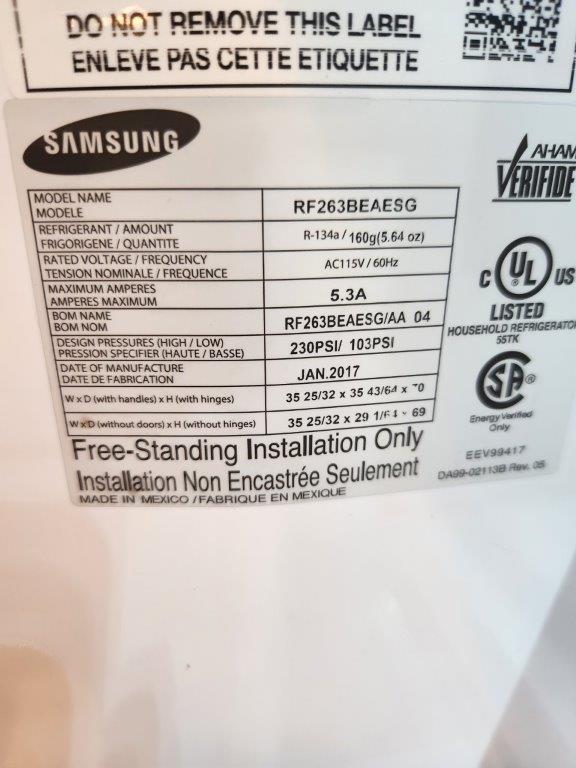 Samsung French Door Refrigerator
