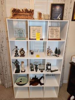 Contents of White Cubby Shelf