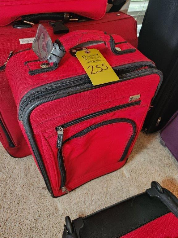 5 Pieces of Misc. Red Luggage