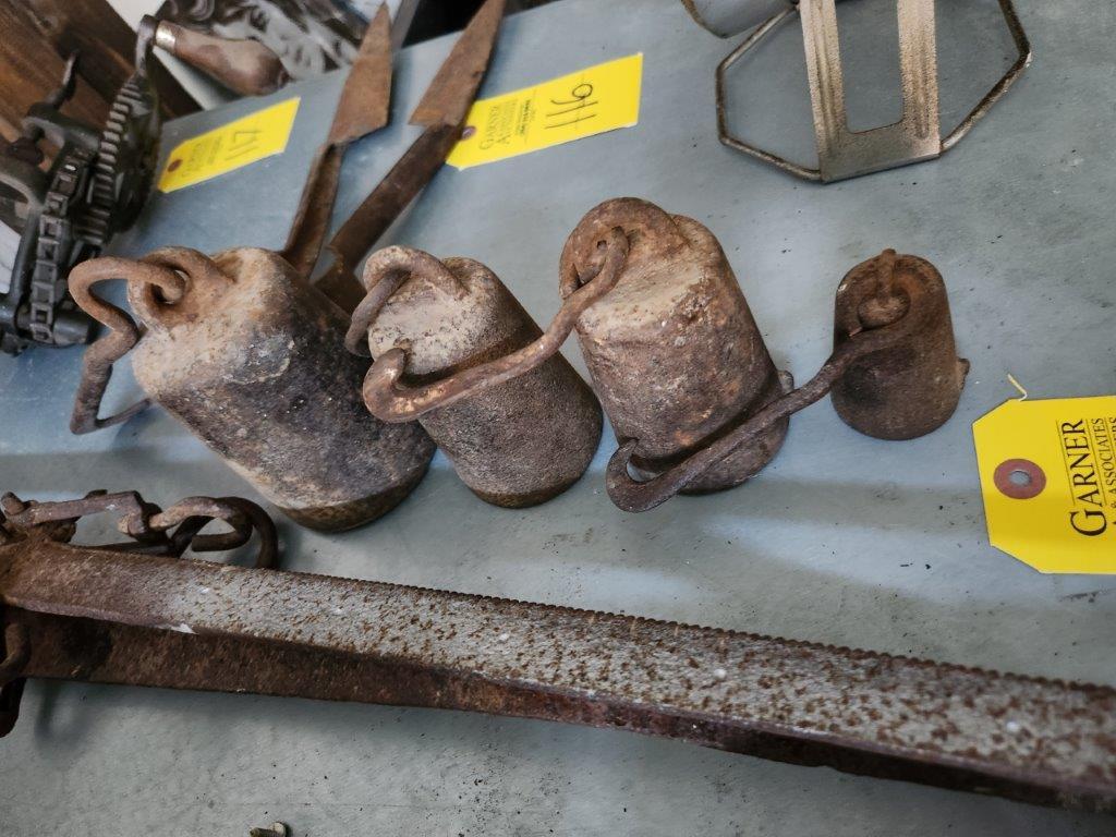 Antique Cotton Scale with Weights