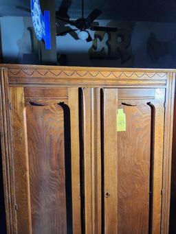 Wood Armoire - Appears Antique