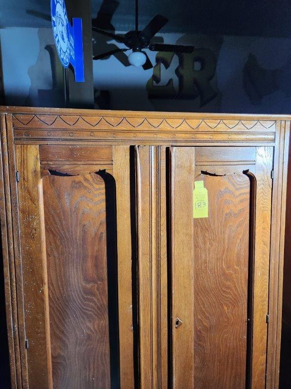 Wood Armoire - Appears Antique