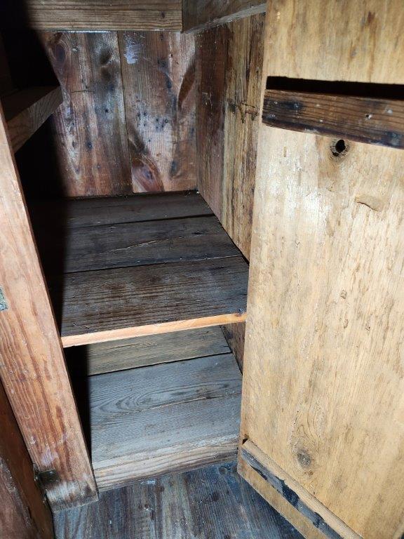 Primitive Wood Hutch Cabinet