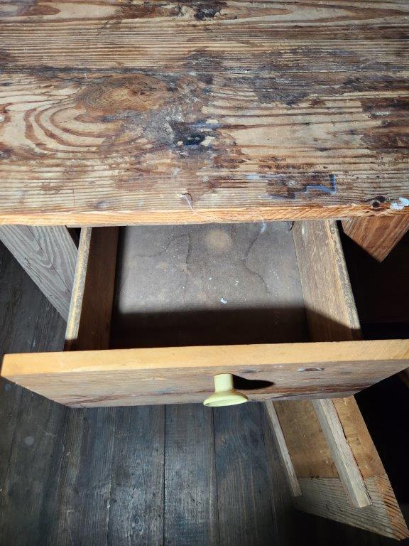 Primitive Wood Hutch Cabinet