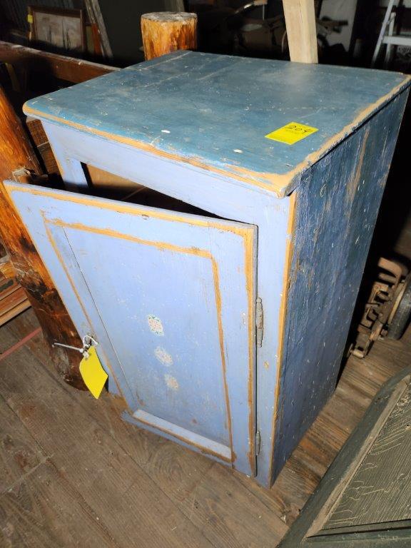 Blue Wood Cabinet