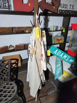 Wood Coat Rack w/ Aprons