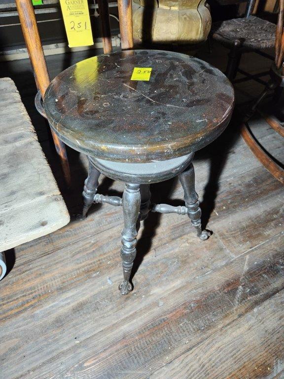 Antique Clawfoot Piano Stool