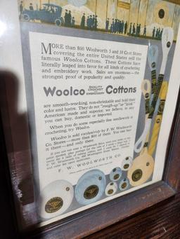 Framed Woolworth Advertisement