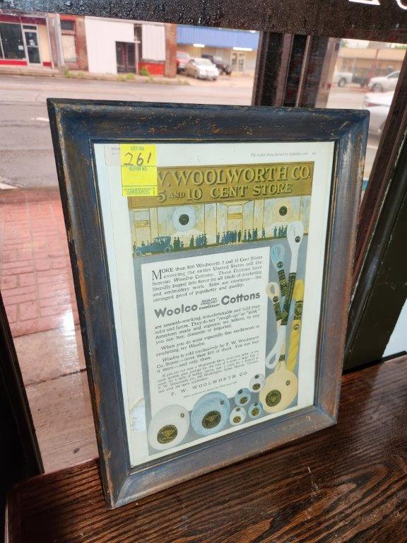Framed Woolworth Advertisement