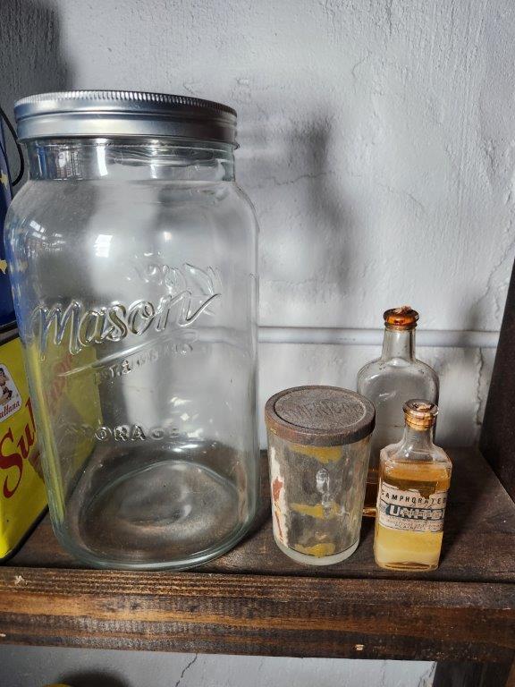 Glass Collectible Jars - Tom's Toasted Peanuts Jar & Misc.