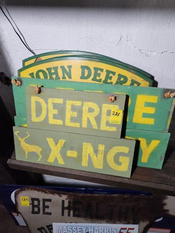 John Deere Signs & Milk Bottles