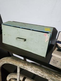 Old Wood Sorting Box, Royal Worcester Pie Bird, & Paper Towel Holders