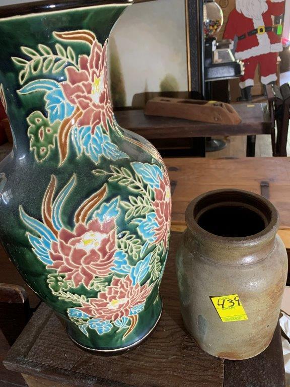 Large Vase & Small Crock