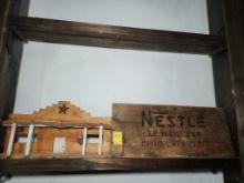 Old Wood Nestle Sign & Wood General Store Front
