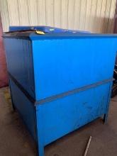 Big Blue Metal Container "Used Oil"
