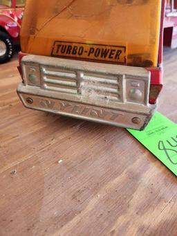 N.F.D. #6 Turbo Power with Hook & Ladder Trailer (Nylint Fire Dept.) - Metal, Vintage