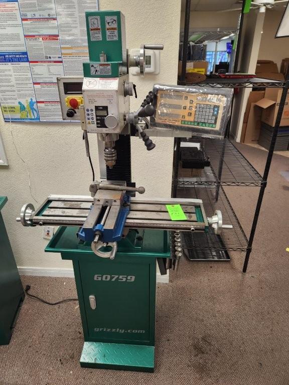 Grizzly Industrial Mill/ Drill Press w/ Stand G0759- Digital Readout