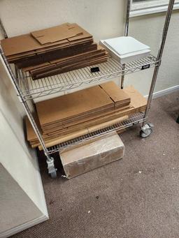 Uline Rolling Rack & Contacts 18"D