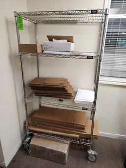 Uline Rolling Rack & Contacts 18"D