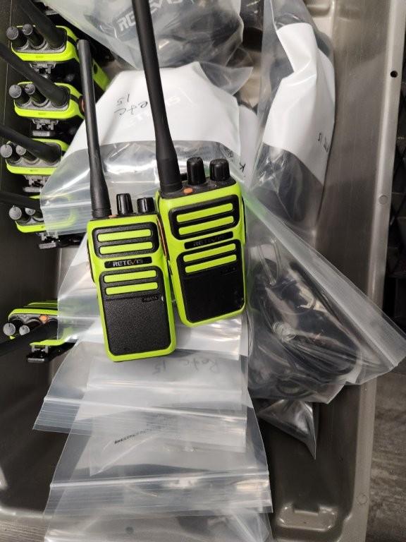 2 Totes of Walkie Talkies