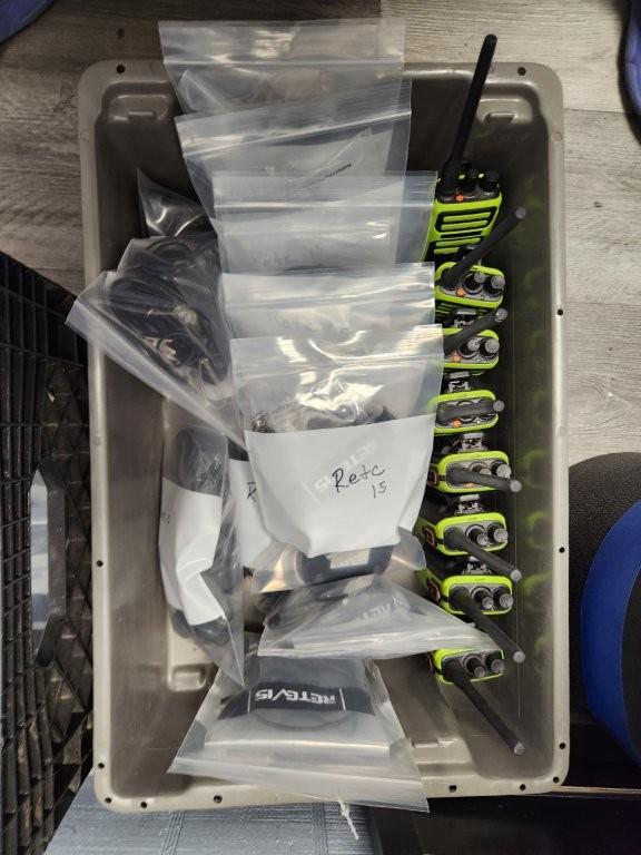 2 Totes of Walkie Talkies