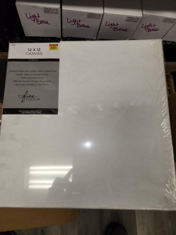 6 Blank 12"x12" Canvas & Mini Chalkboard Easel Signs for Tabletop Decorations