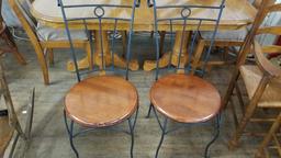 2 WROUGHT IRON ICE CREAM PARLOR STYLE CHAIRS