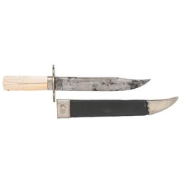 Enoch Drabble Ivory Hilted Bowie Knife