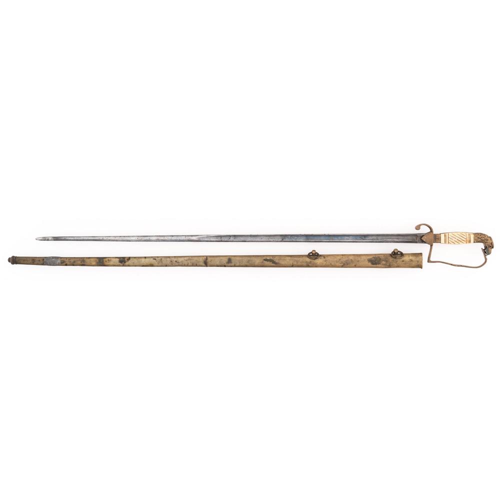 18th Century Eagle Head Pommell Saber with Scabbard
