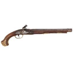 Signed German Flintlock Pistol Lock Marked J..S. Meckel A Suerin