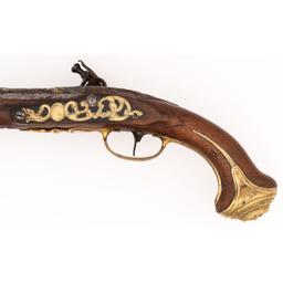 Signed German Flintlock Pistol Lock Marked J..S. Meckel A Suerin
