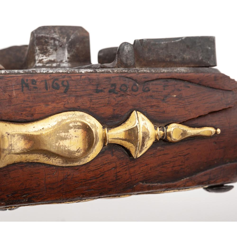 Signed German Flintlock Pistol Lock Marked J..S. Meckel A Suerin
