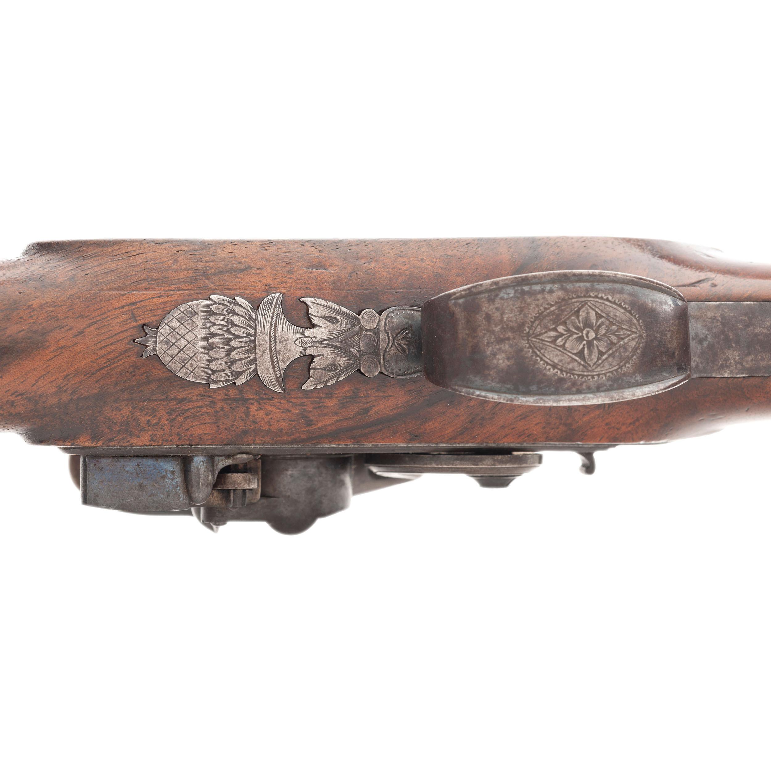 English Flintlock Holster Pistol by Barber