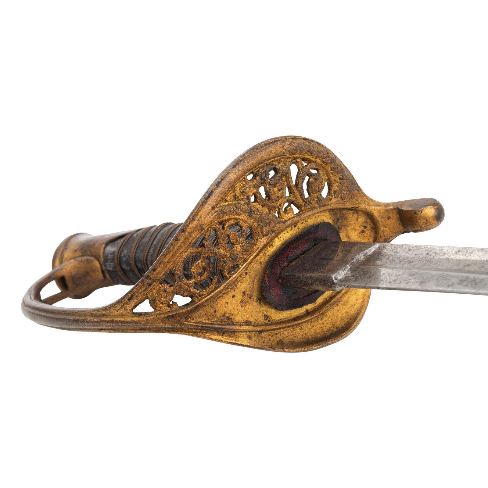 Imported Foot Officer's Sword Presented to Maj. (Col.) James A. Lane - WIA at Gettysburg