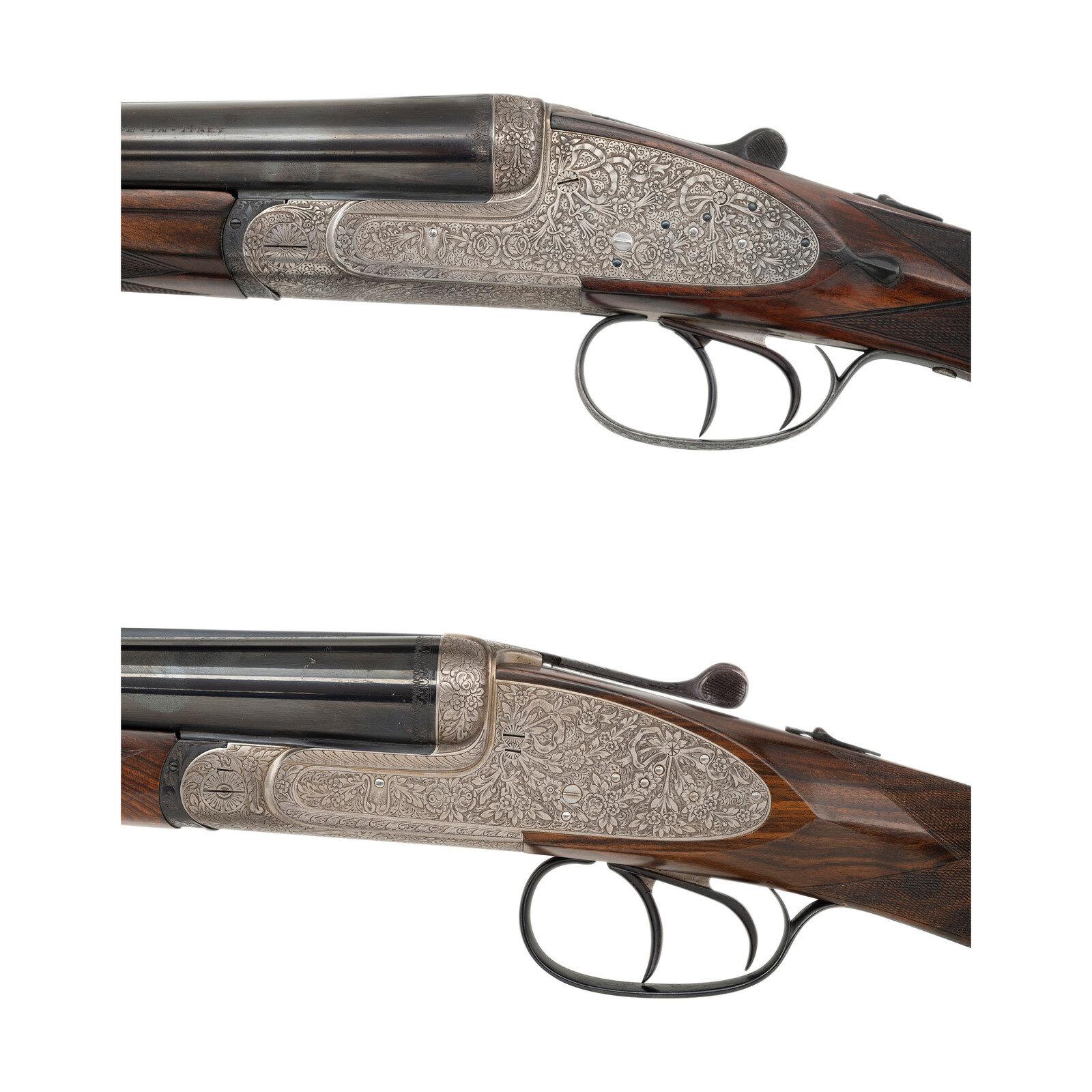 *Pair of Vincenzo Bernardelli "Holland V.B. Inciso" 12 Gauge SxS Shotguns