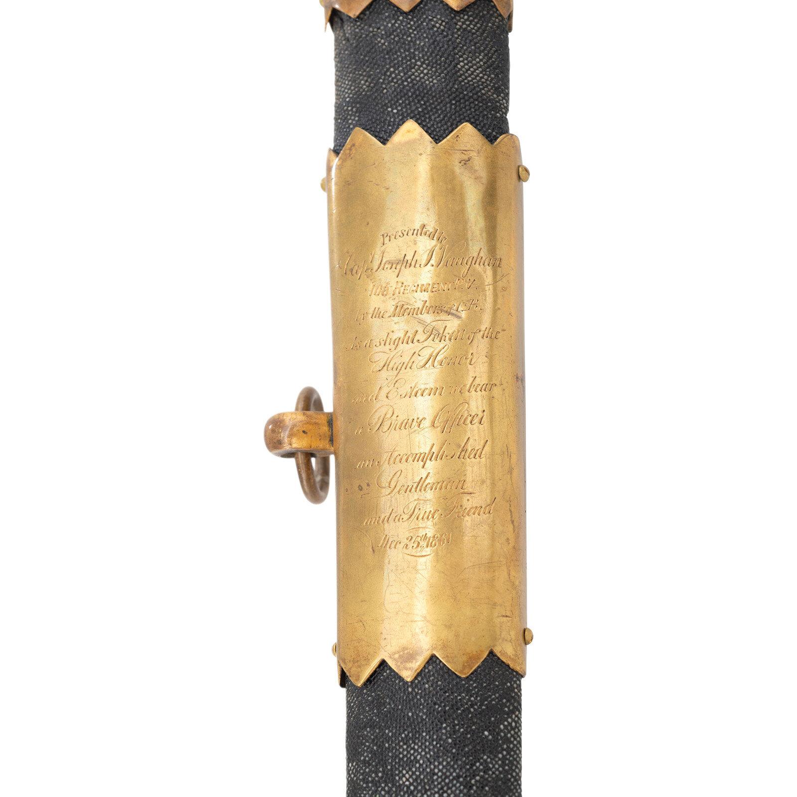 G.W. Simons & Bro. Retailed Collins Model 1850 Foot Officer's Sword of Capt. Joseph Vaughan